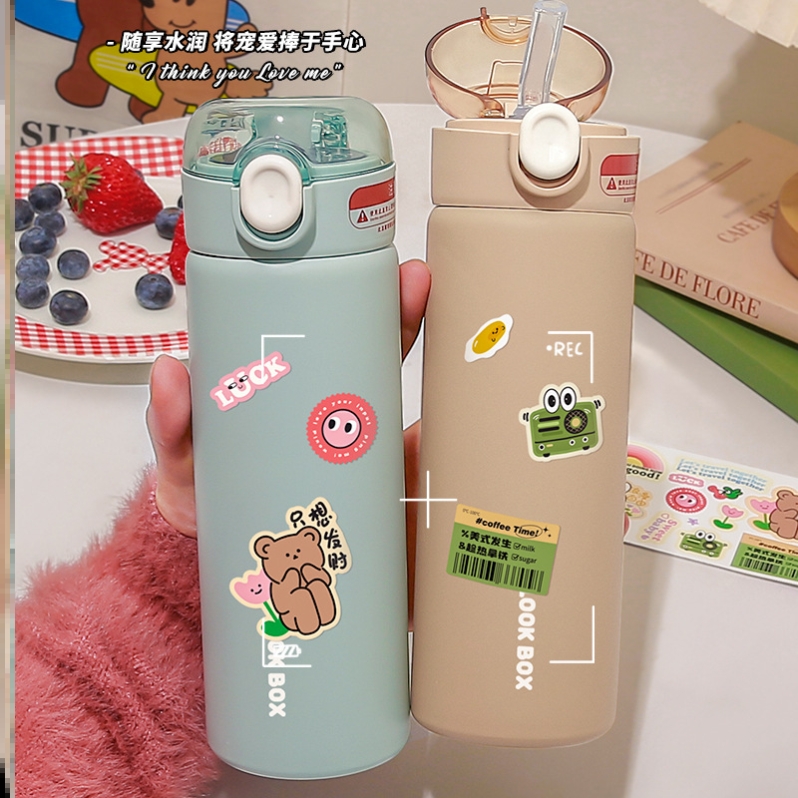 保温杯宿舍不锈钢焖茶泡茶口袋成人高端高颜值咖啡杯老式经典红色