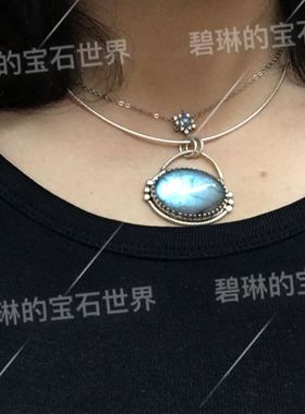 纯银项圈时尚风小吊坠