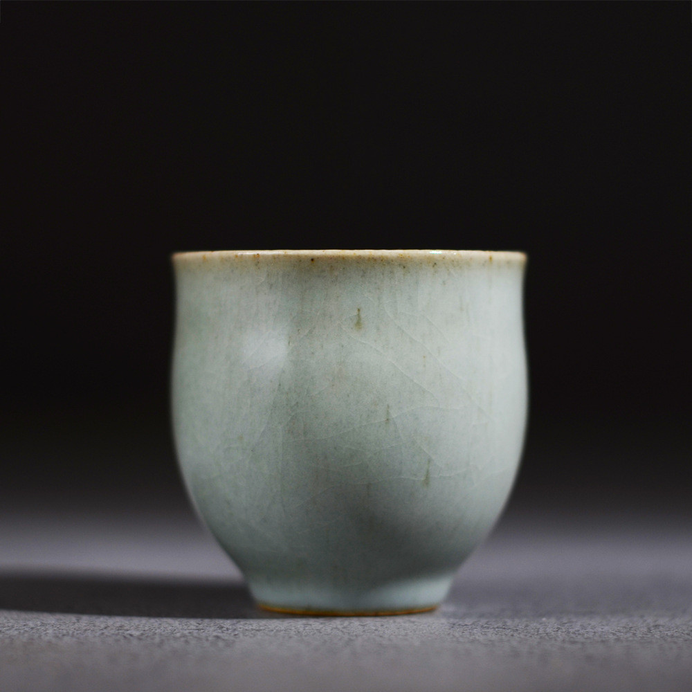 手工主人杯天青色开片汝窑冰裂釉品茗杯女陶瓷单杯简约个人茶杯大