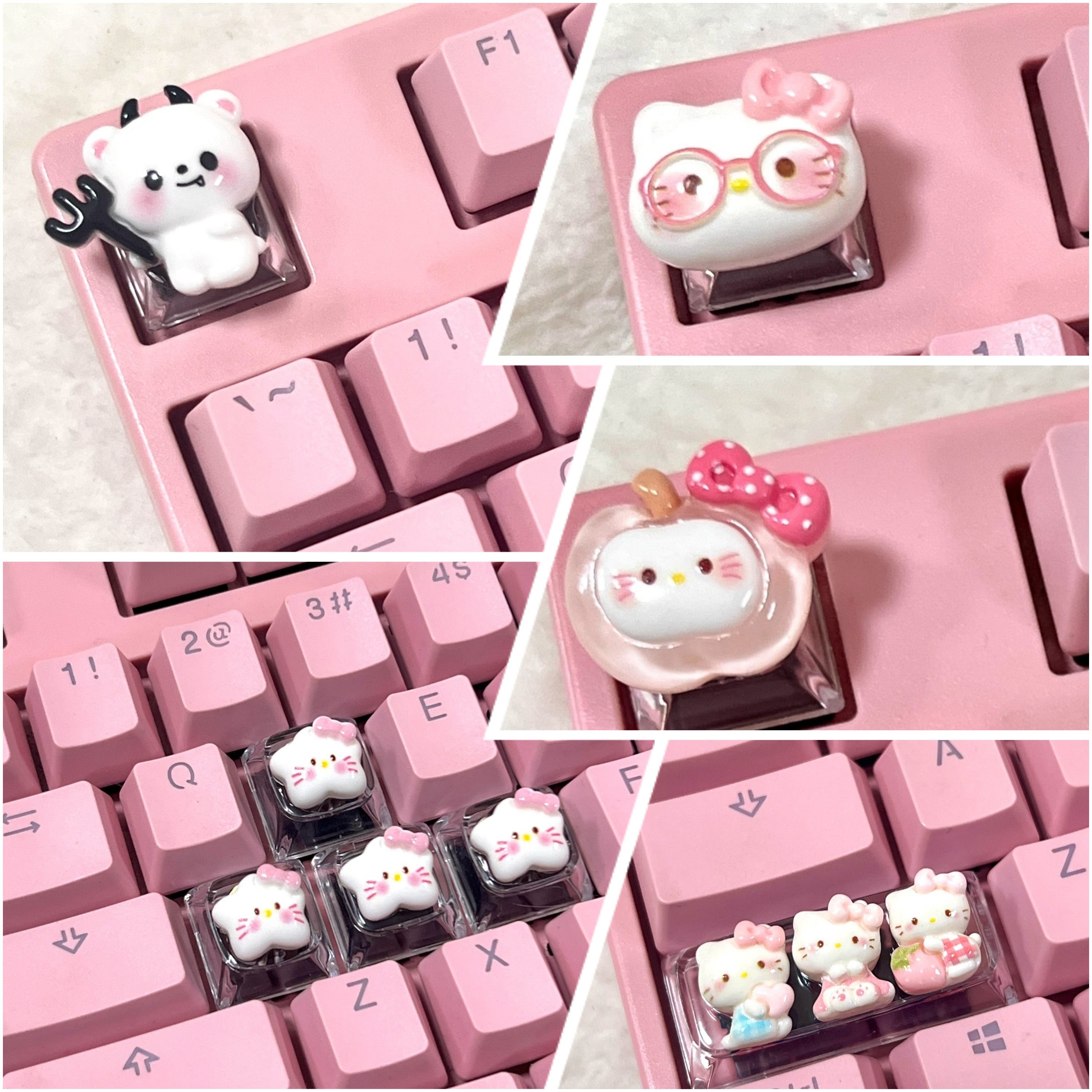 可爱键帽diy贴Kitty猫小恶魔个性按键贴美甲敲键盘打字打游戏神器