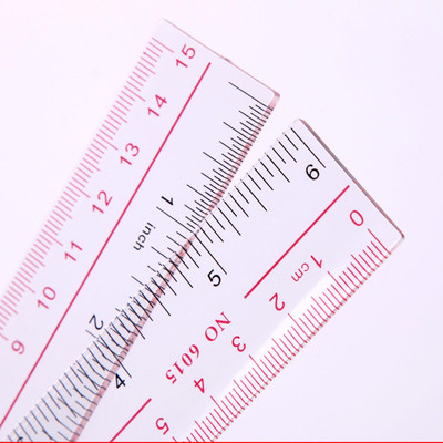 中英双刻度尺@@红黑双色更易识别