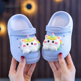 爆款春季防滑新款儿童洞洞新款拖鞋男童女童外穿宝宝婴儿厚底洞洞