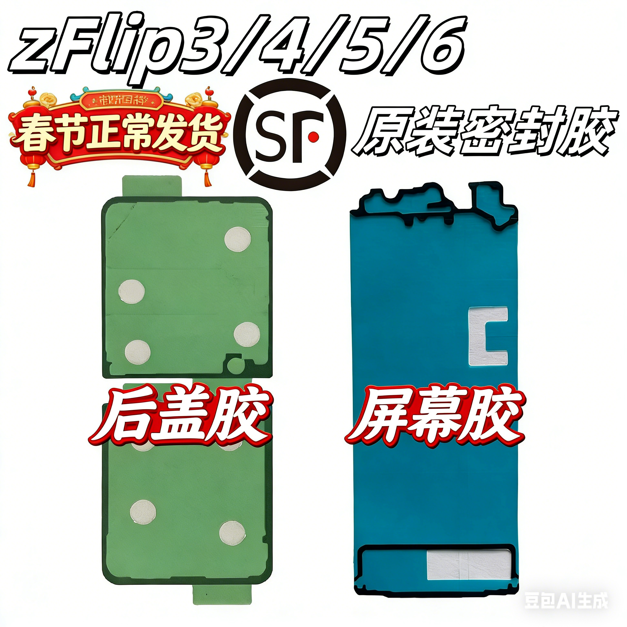 [顺丰]三星zFlip3 4 5 6原装背胶f7210后盖胶w2