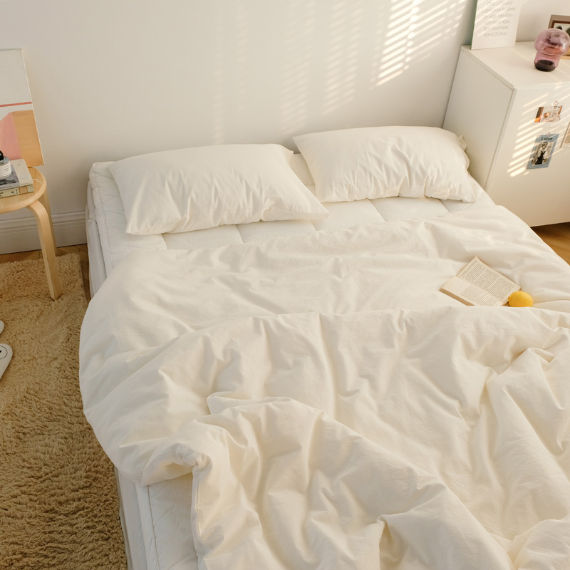 月亮ins风全棉水洗棉双人被套