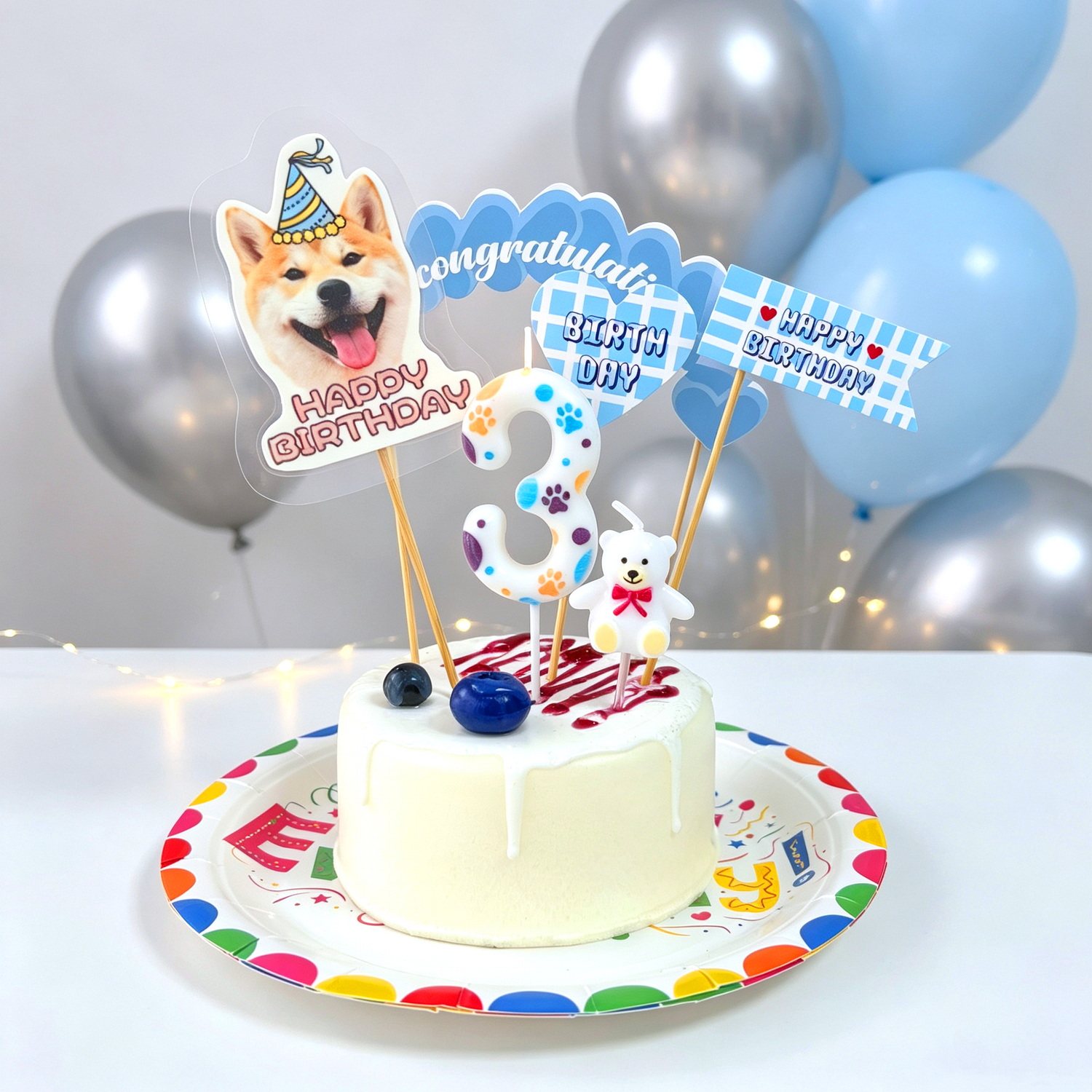 小狗小猫生日蛋糕头像蜡烛插件