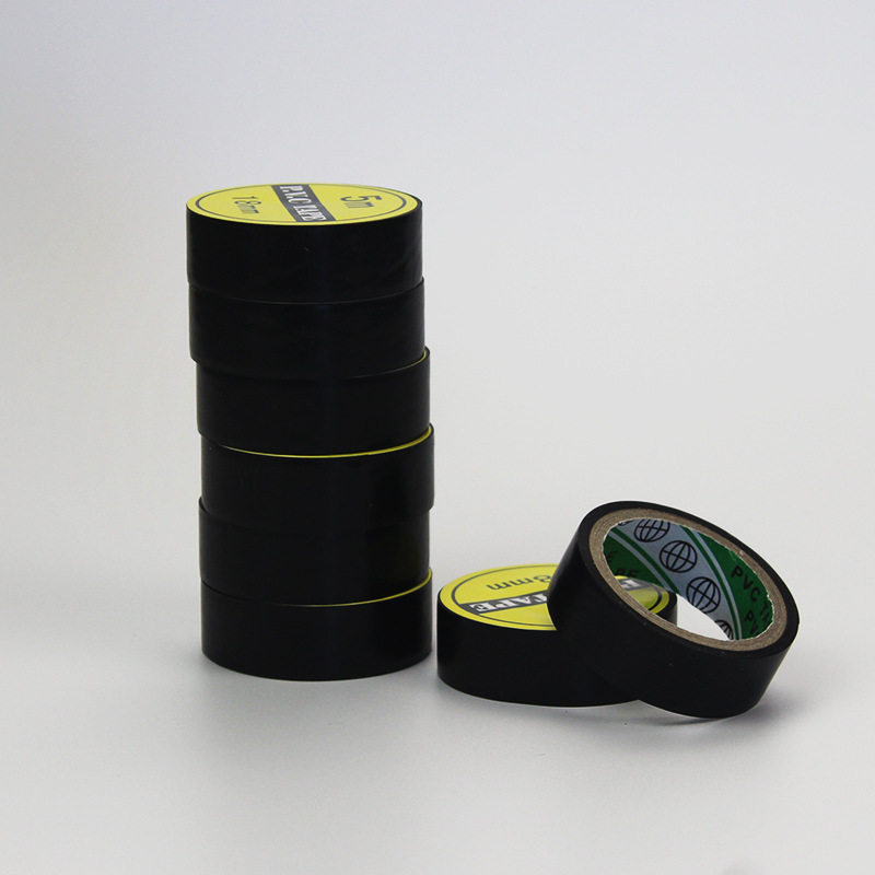 家用5米耐高温阻燃电工电线绝缘黑胶带 PVC防水电防火线束胶布