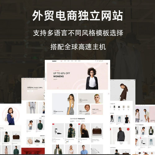 外贸营销型网站建设英文小语种日语网页制作购物网站独立站公司VI