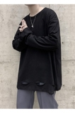 纯棉秋季纯色长袖T恤男女破洞打底衫体恤XZ-221-1-T120，男装T恤，星座221-1