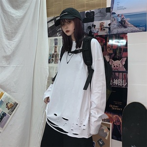 2021春秋新款男女同款纯色内搭长袖T恤打底衫XZ-221-1-T808图片