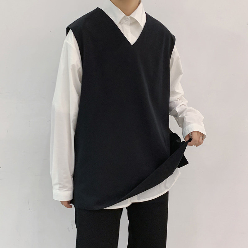 2021春秋新款纯色西装马夹潮流宽松无袖背心潮XZ-221-1-MJ01,男装夹克,星座221-1