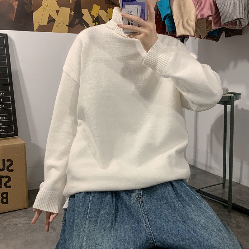 秋冬情侣款加厚针织打底衫纯色毛衣高领针织衫XZ-221-1-MY09,男装针织衫/毛衣,星座221-1
