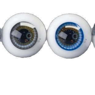 ob11玻璃眼珠圆溜溜可动双面彩色眼纹款12mm超低弧度现货