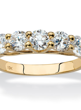 10k金(黄金)/立方氧化锆(苏联钻)结婚/周年纪念戒指美国代购60668