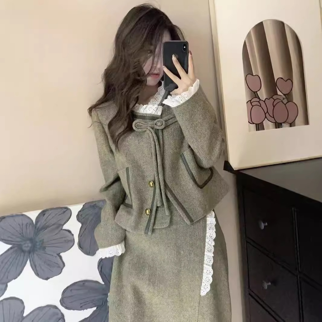 小香风套装深秋装搭配一