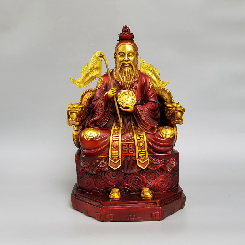 家用铜鸿钧老祖铜像洪君道人三清师父像定做工艺雕塑鸿钧祖师铜像