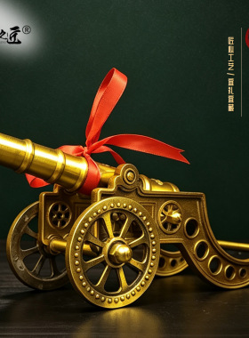 黄铜大炮摆件金属模型