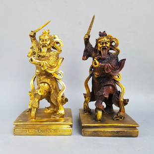 家用铜王天君三眼灵官护法火像铜王天君摆件居家客厅中式王灵官像