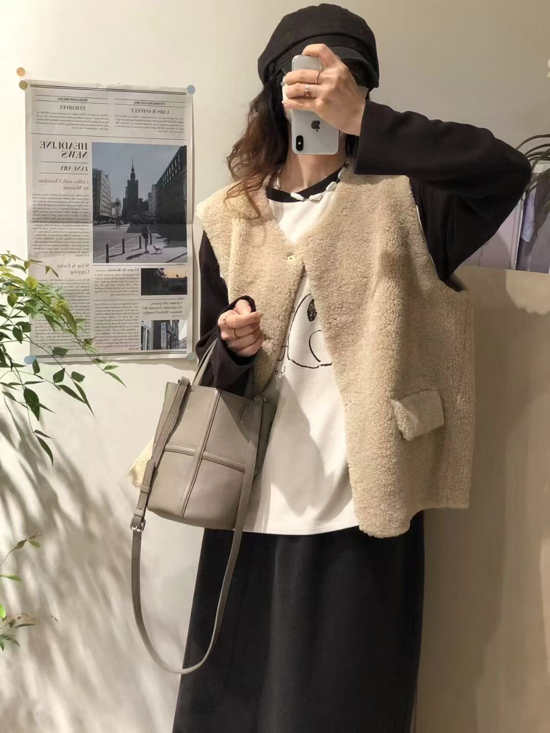 2025秋冬新款韩版宽松显瘦百搭无袖马甲女短款背心坎肩外套