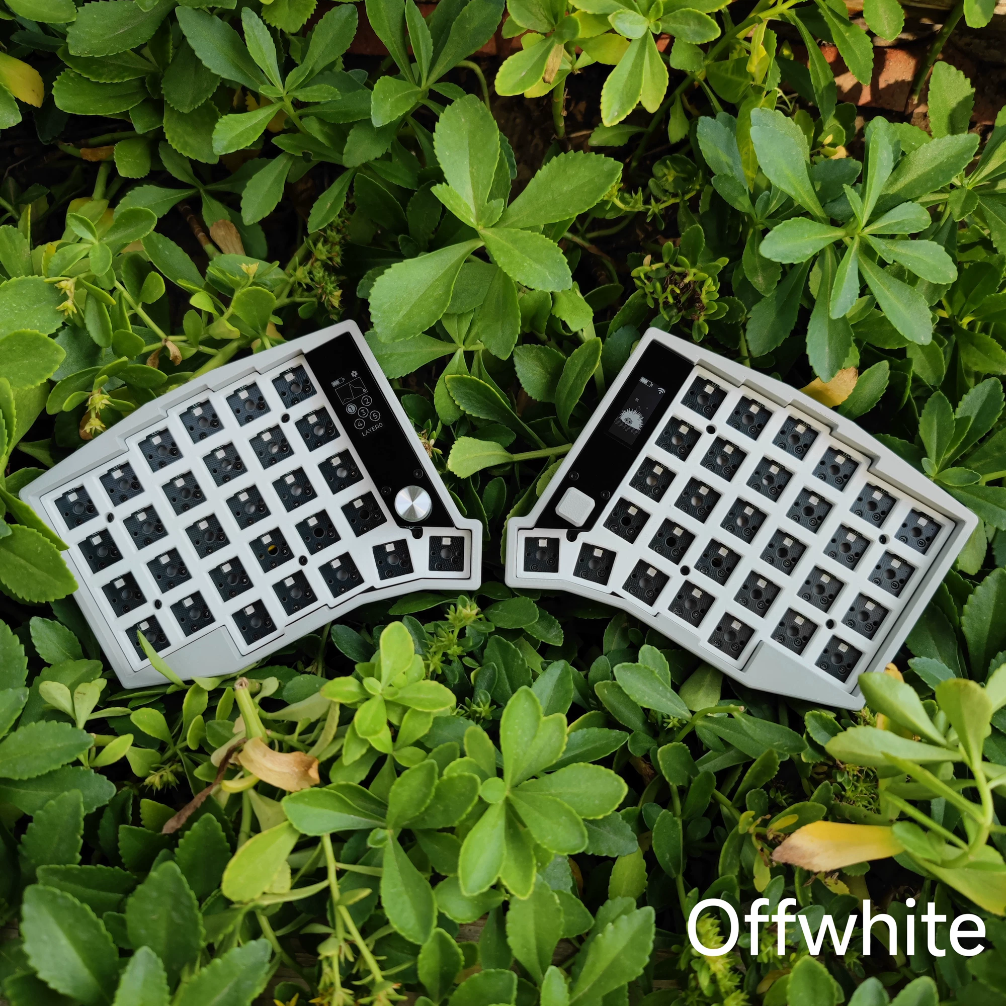 Sofle wireless split keyboard Bluetooth dual-mode zmk nice!view joystick knob screen