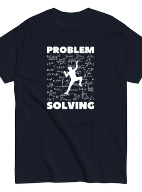 Problem Solving解决问题趣味文字短袖T恤夏季纯棉男女潮复古半袖