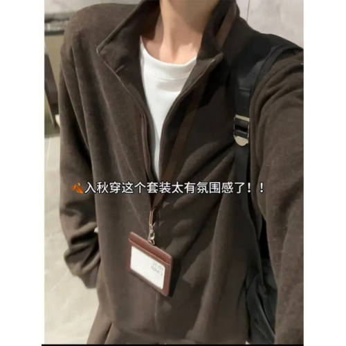 假两件半拉链情侣卫衣套装男女潮