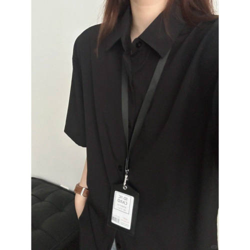 冰丝短袖衬衫男女款宽松透气外套