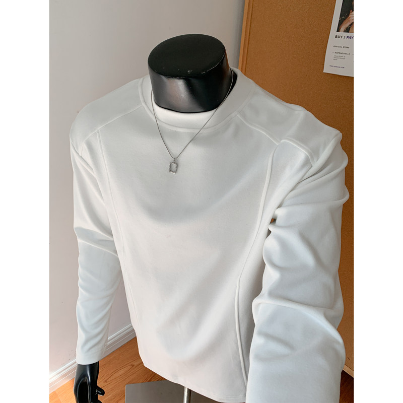 纯色百搭德绒打底衫长袖内搭上衣