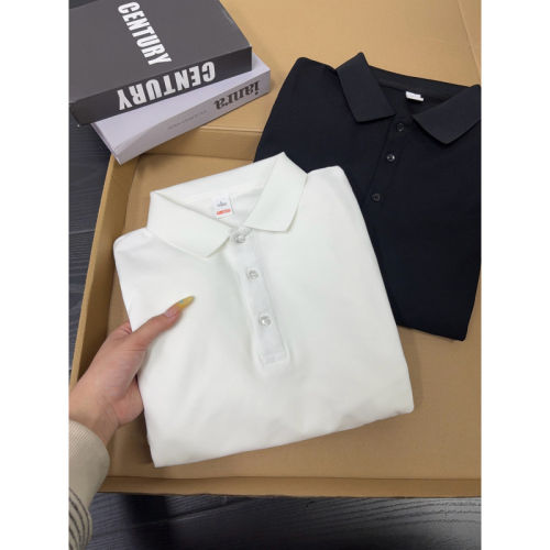 秋季美式高街修身长袖POLO衫上衣