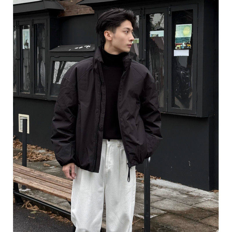 立领宽松型加厚保暖棉服廓形夹克