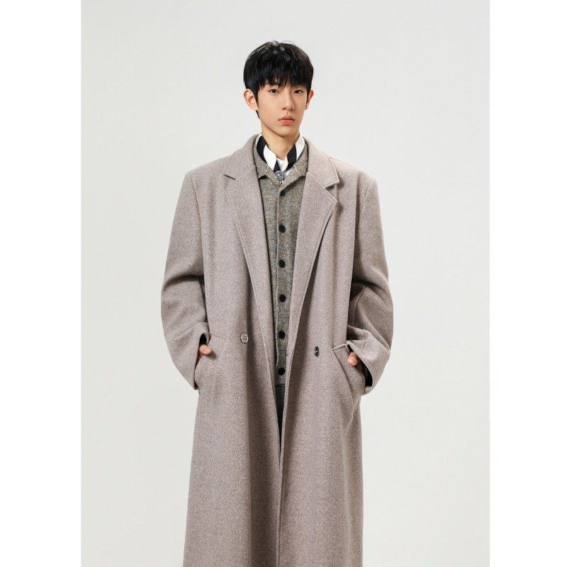 MY秋冬新款中长款加棉保暖毛呢大衣男士厚外套高级感百搭呢子外套,男装,毛呢大衣,淘宝优惠券,粉丝福利购,淘宝优惠卷