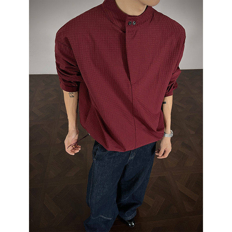 MY春季时尚立领棒球服衬衫韩版户外宽松抽绳防晒外套衬衫男冲锋衣