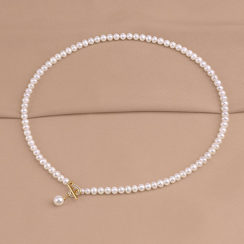 丹姐天然淡水珍珠项链女爱心OT扣
