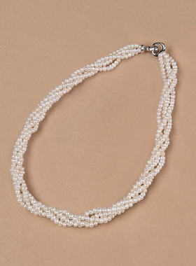 丹姐饰品外单天然珍珠多层项链日韩百搭气质个性锁骨链颈链XL012