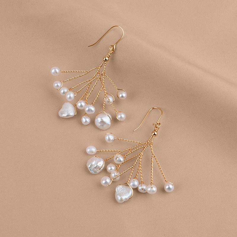 丹姐天然淡水珍珠耳环925银耳钩