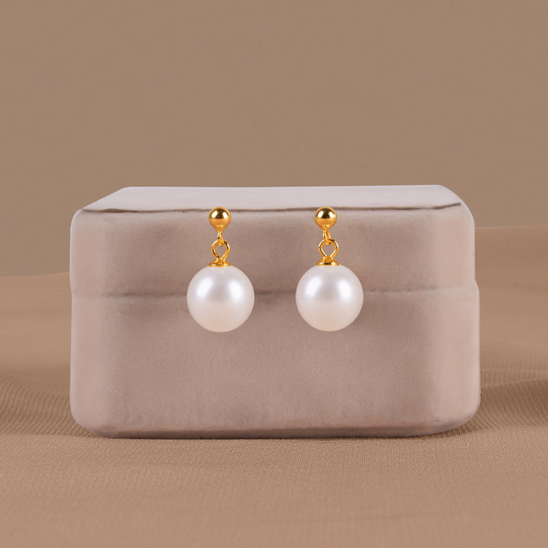 丹姐饰品天然淡水珍珠耳钉通勤简约大风吹耳环S925纯银耳饰EH060,珠宝/钻石/翡翠,耳饰,淘宝优惠券,粉丝福利购,淘宝优惠卷