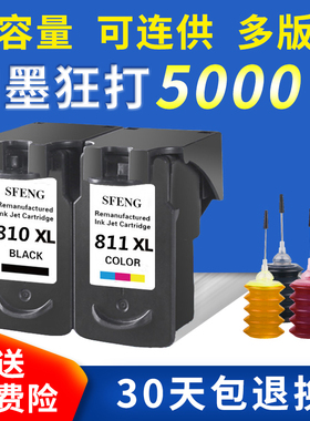 双丰 兼容 佳能810墨盒811墨盒mp245mp258mp276mx328 810XL黑色