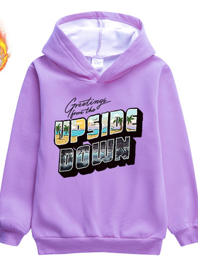 Stranger Things现货100-170码儿童双层加厚不倒绒卫衣M1848A