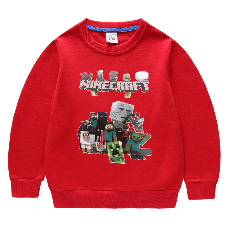 2025春秋Minecraft我的世界新款儿童装圆领卫衣 儿童长袖男童上衣