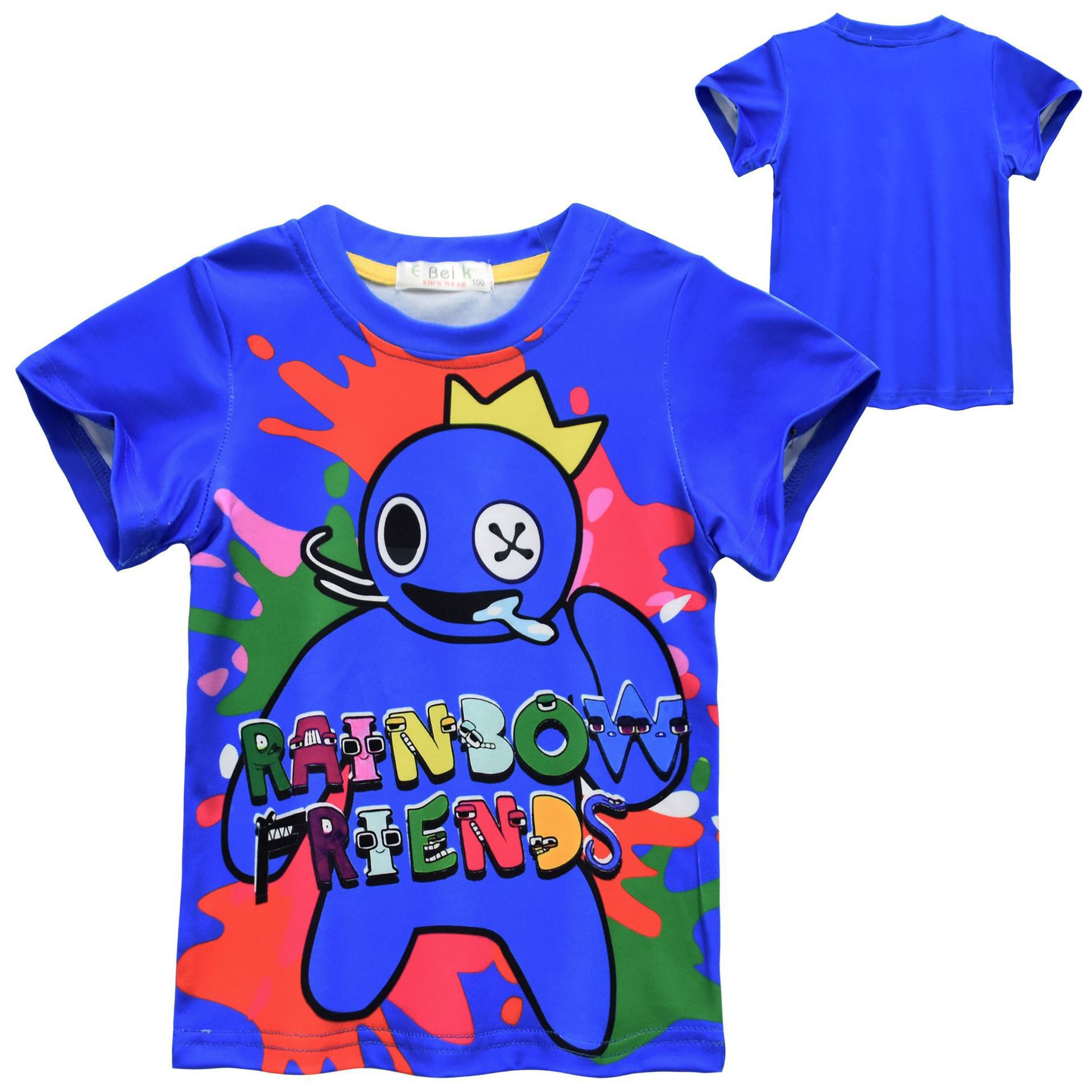 彩虹朋友 roblox rainbow friends短袖儿童T恤上衣3257