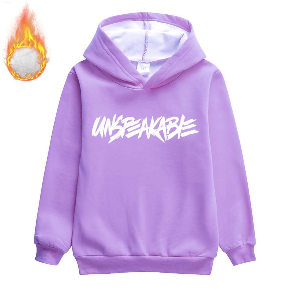 Unspeakable现货100-170码儿童双层加厚不倒绒卫衣M1146