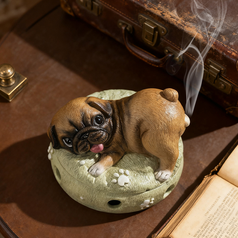 创意八哥香薰炉客厅轻奢高档装饰品办公室电脑桌面摆件高级感小众