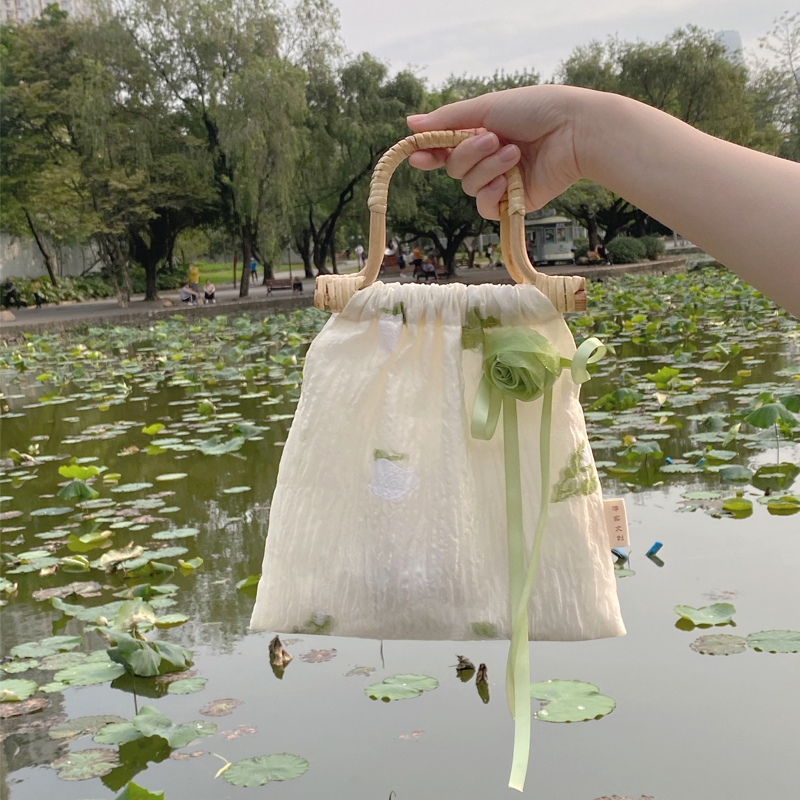 淳实国风自制手环汉服搭配手把包手拿包旗袍包23年夏天新款女包包-封面