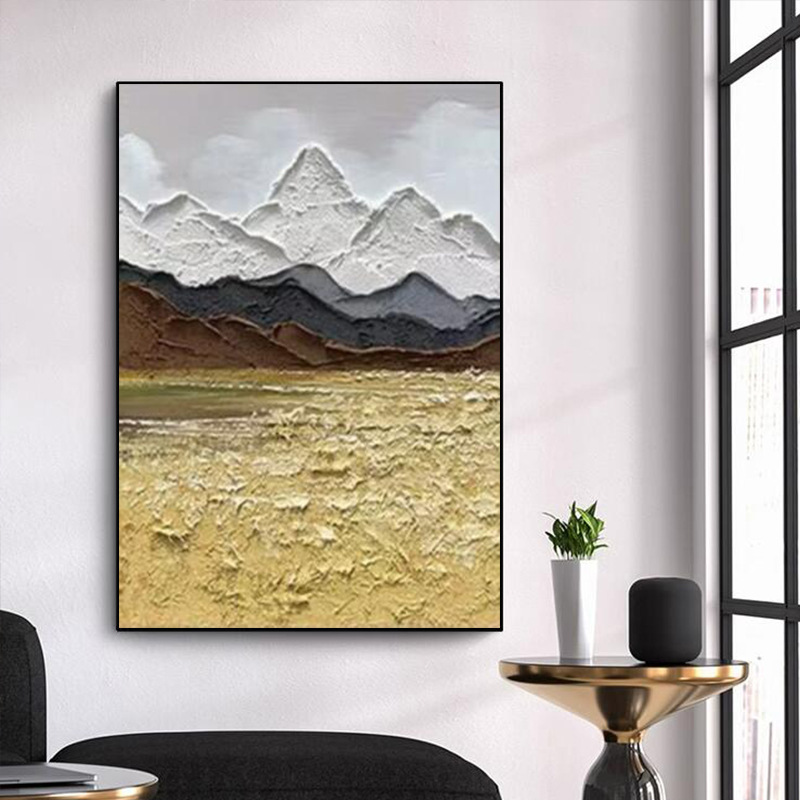 纯手绘油画背有靠山客厅装饰画手工肌理立体玄关餐厅挂画轻奢极图片
