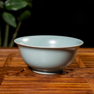 汝瓷碗餐具汝窑邮票四件套复刻碗米饭碗汤碗面碗家用瓷器送礼佳品