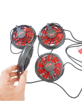 正品降温空调服风扇USB5V7.4V/12V通用充电宝调档大风量配件正品