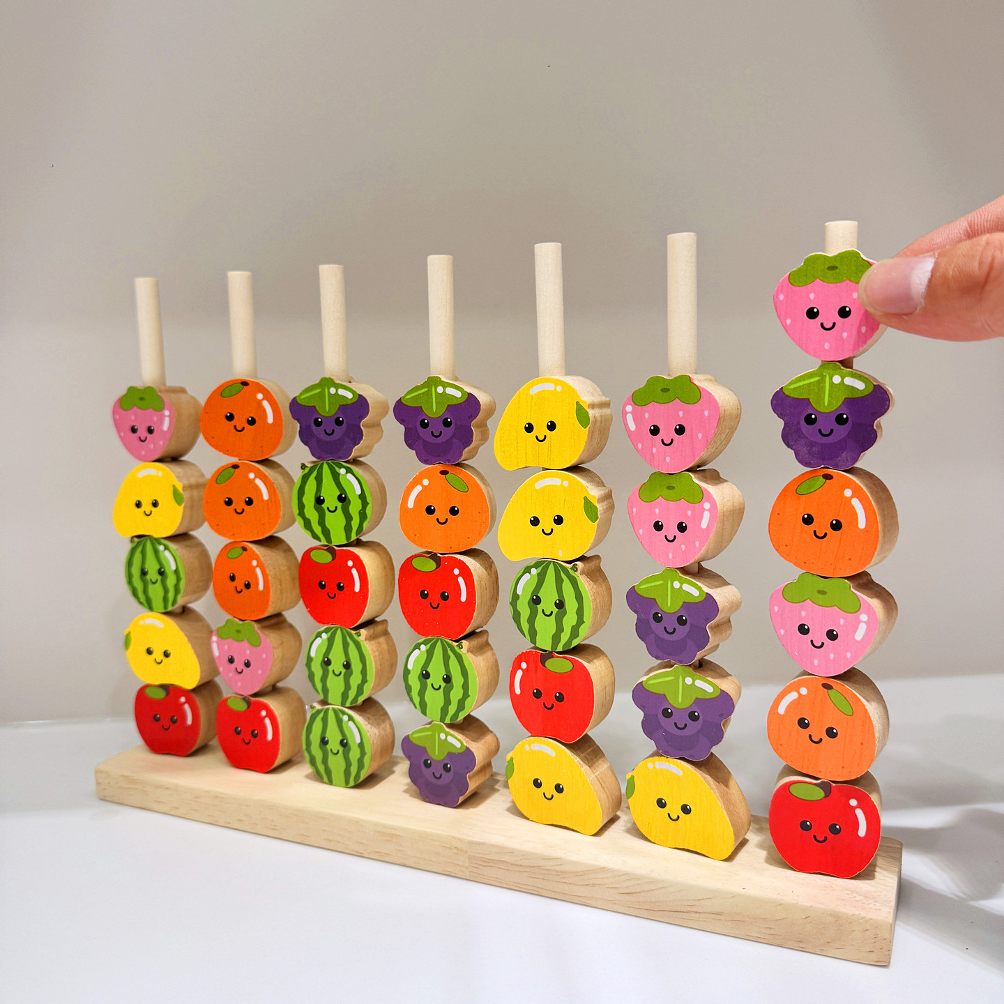 木质糖葫芦串珠对对碰早教颜色趣味幼儿园宝宝专注力训练益智玩具,玩具/童车/益智/积木/模型,儿童串珠/绕珠,淘宝优惠券,粉丝福利购,淘宝优惠卷