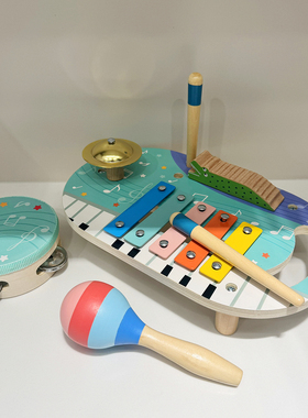 婴幼儿童木质音乐台乐器玩具0一1宝宝两三岁宝宝满月周岁生日礼物
