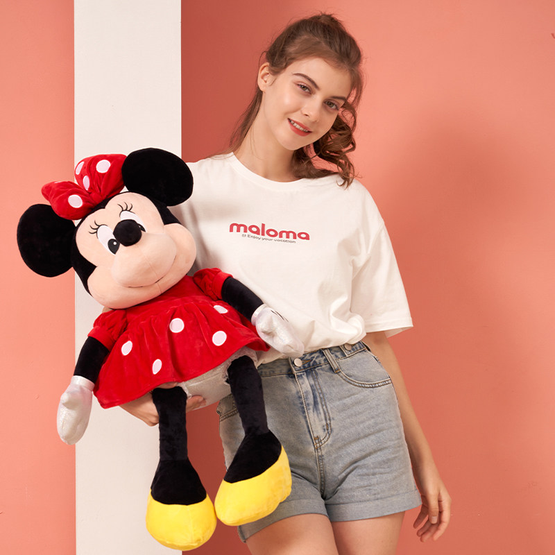 迪士尼正品毛绒玩具3合1草莓熊史迪奇玩偶抱枕绒毯三合一过节送礼