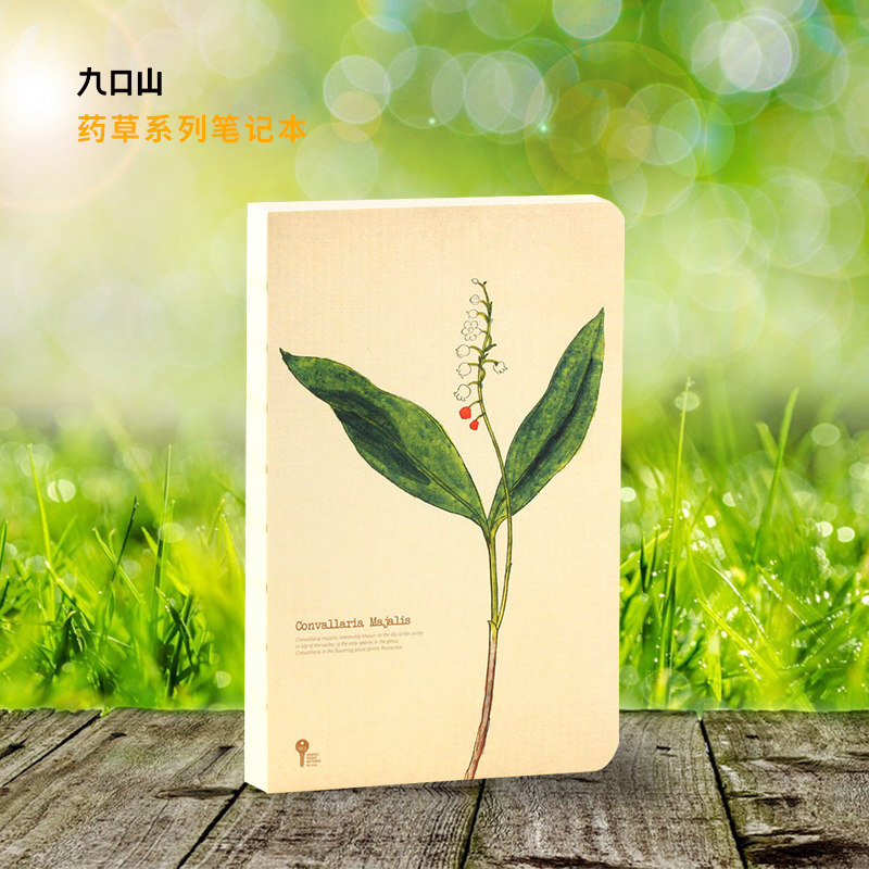 180度平摊九口山空白笔记本B6药草植物文艺日记本 创意涂鸦手绘本