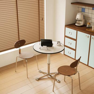 可升降沙发边几轻奢高级感可移动带轮客厅家用创意岩板小圆桌茶几